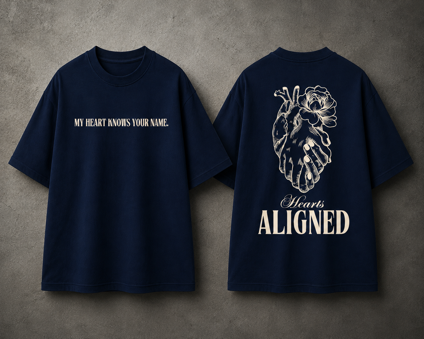 Hearts Aligned – My Heart Knows Your Name Oversized T-Shirt