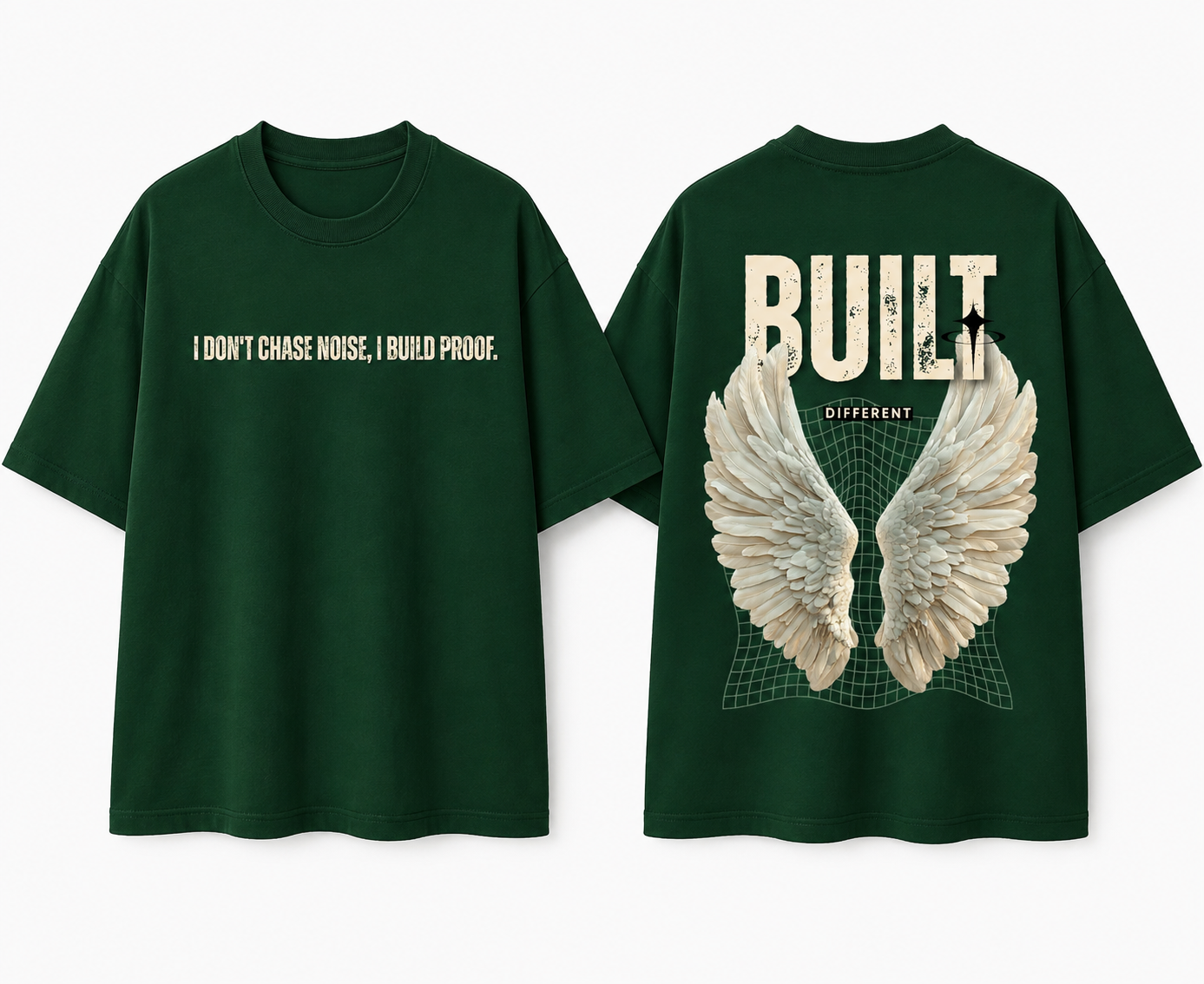 Built Different – I Don’t Chase Noise Oversized T-Shirt