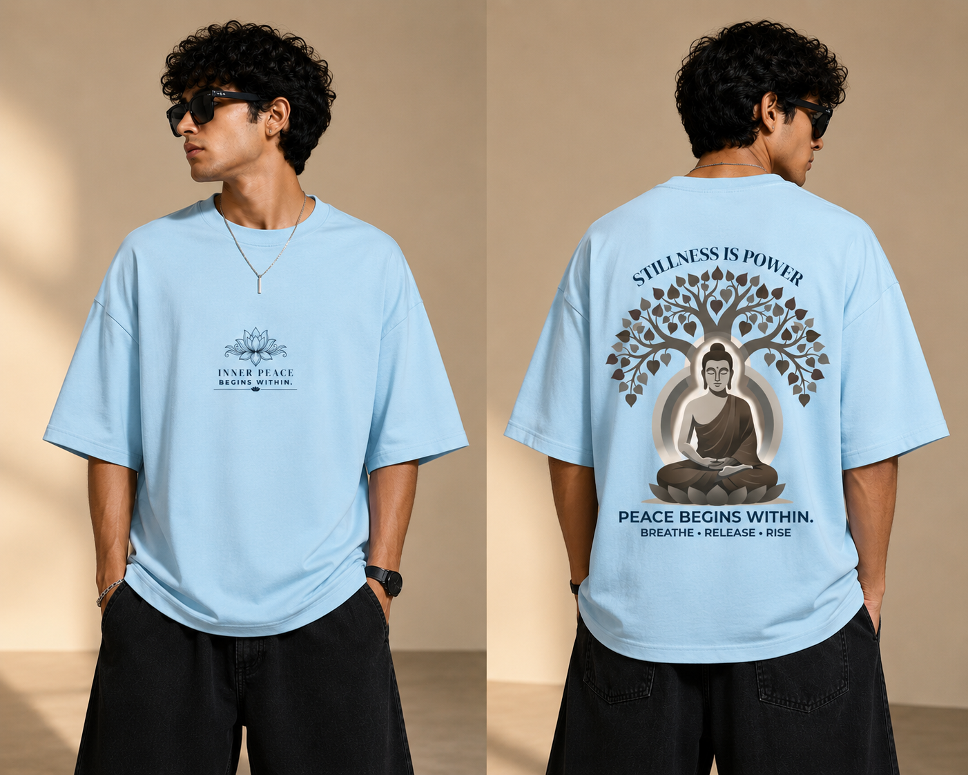 Inner Peace – Stillness Is Power Oversized T-Shirt