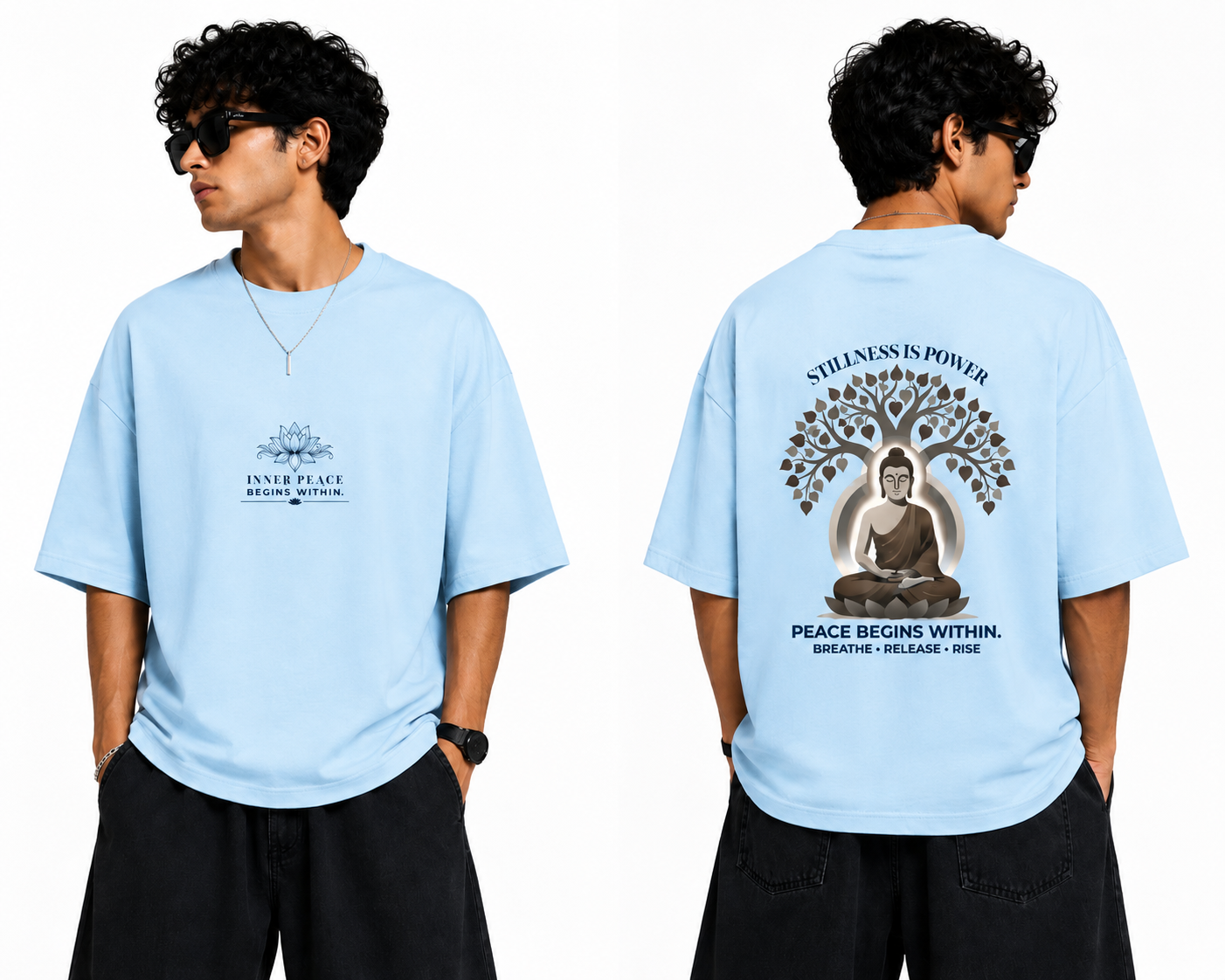 Inner Peace – Stillness Is Power Oversized T-Shirt