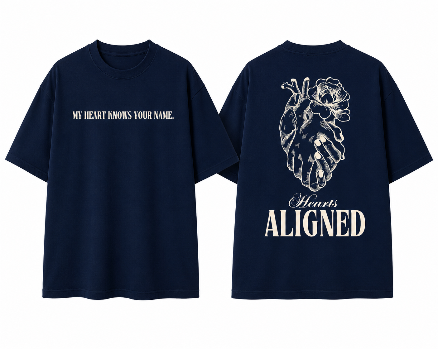 Hearts Aligned – My Heart Knows Your Name Oversized T-Shirt