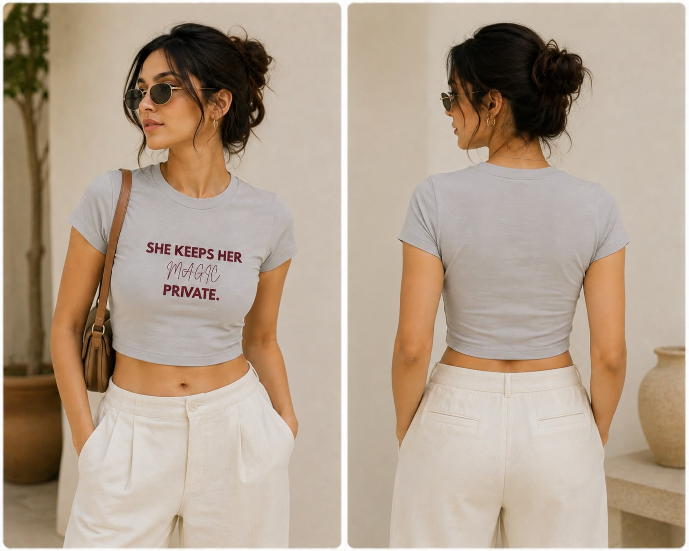 She Keeps Her Magic Private – Women’s Crop Top